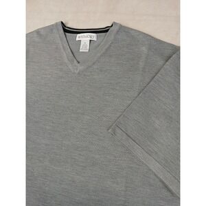 Anthology XL Mens T Shirt Sweater V Neck Silk Blend Midweight‎